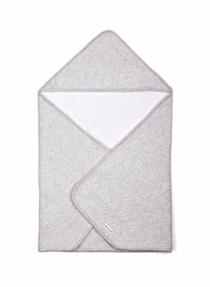 Poetree omslagdoek Chevron light grey melange
