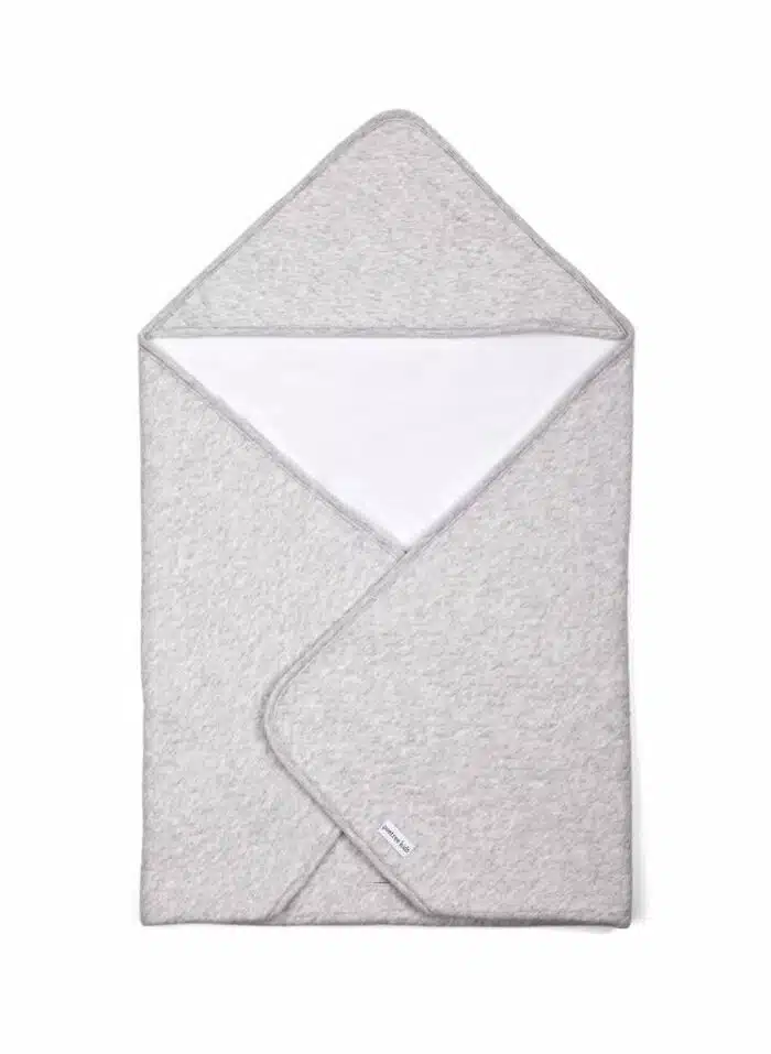 Poetree omslagdoek Chevron light grey melange
