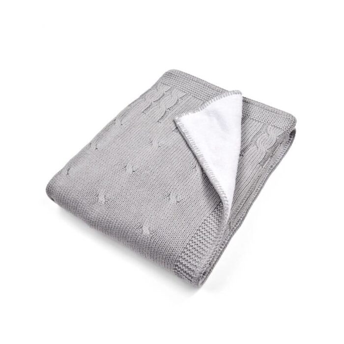 Poetree wiegdeken gevoerd chamonix grey