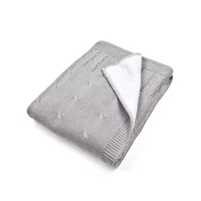 Poetree wiegdeken gevoerd chamonix grey