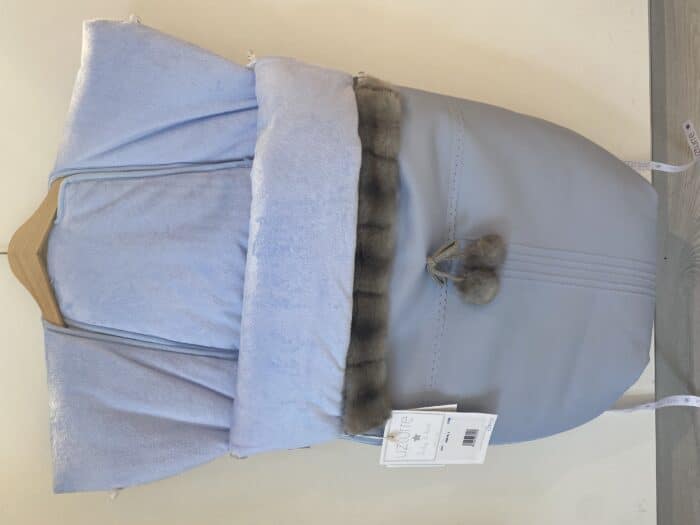 SALE Uzturre wagenzak met (nep)bont blauw
