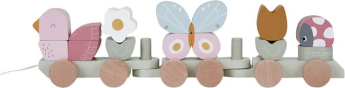 Little dutch blokkentrein flowers & butterflies