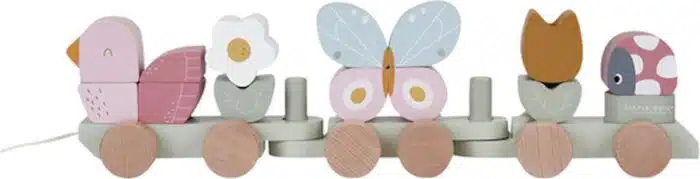 Little dutch blokkentrein flowers & butterflies