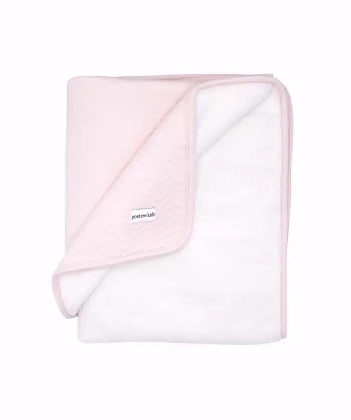 Poetree wieg deken Chevron pink