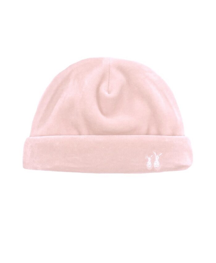 Poetree mutsje velours blush pink