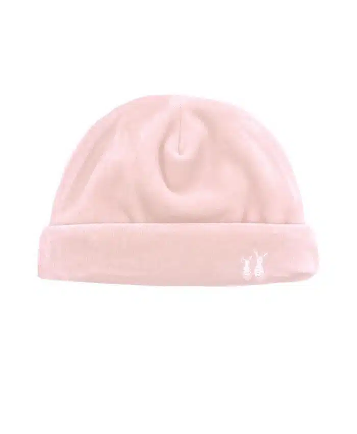 Poetree mutsje velours blush pink