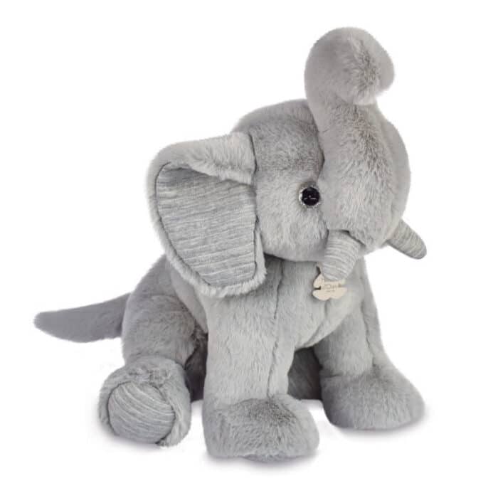 Doudou olifant 35cm grijs