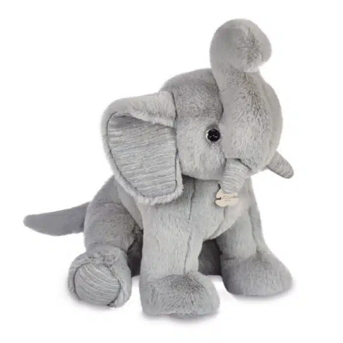 Doudou olifant 45cm grijs
