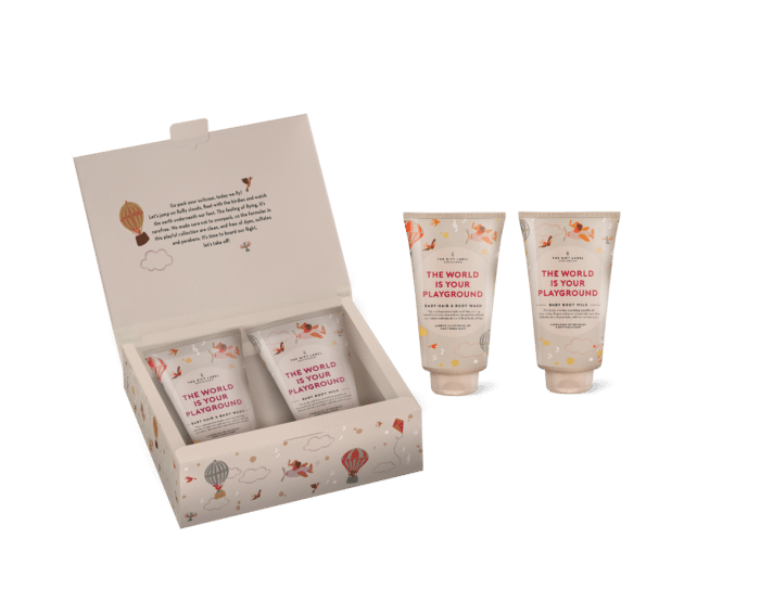 Giftlabel baby giftset body wash en body milk unisex
