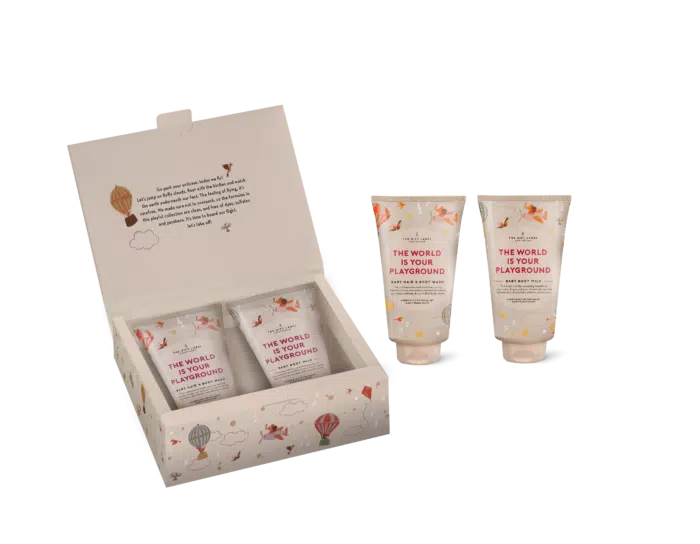 Giftlabel baby giftset body wash en body milk unisex