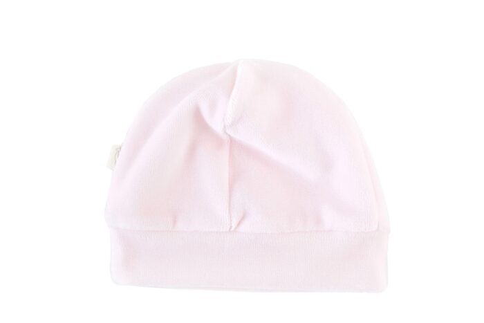 Baby gi mutsje velours roze