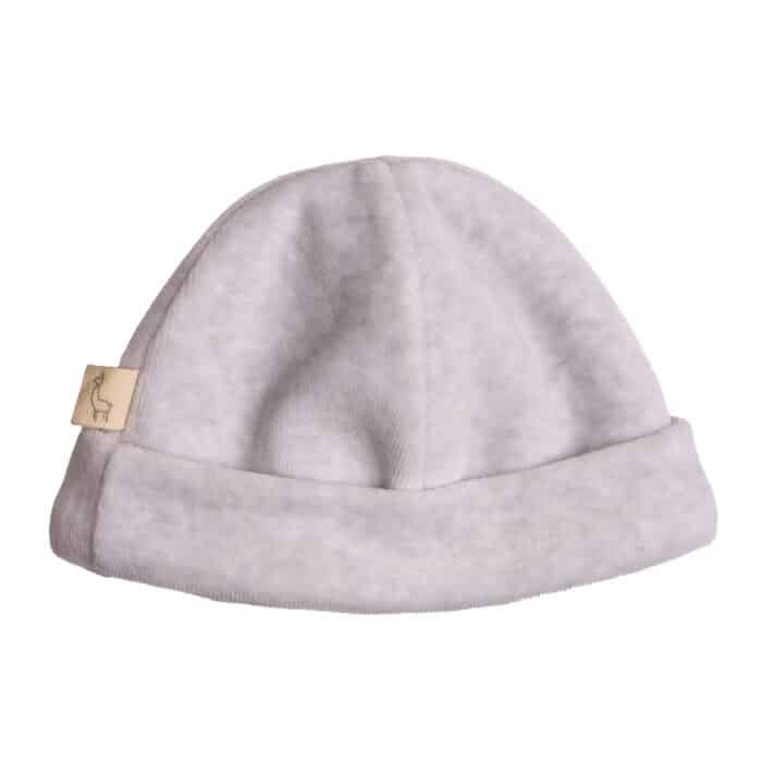 Baby gi mutsje velours grijs