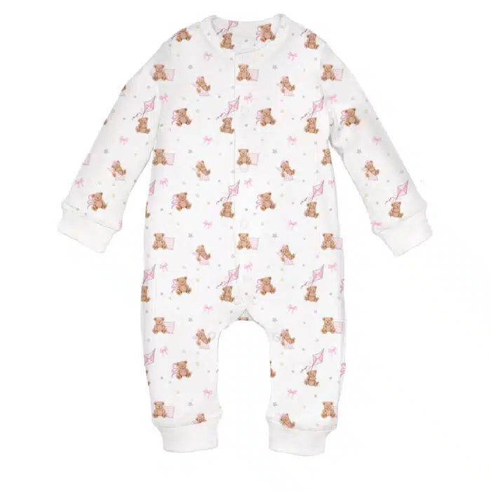 Little pie onesie pyjama Teddy bear pink
