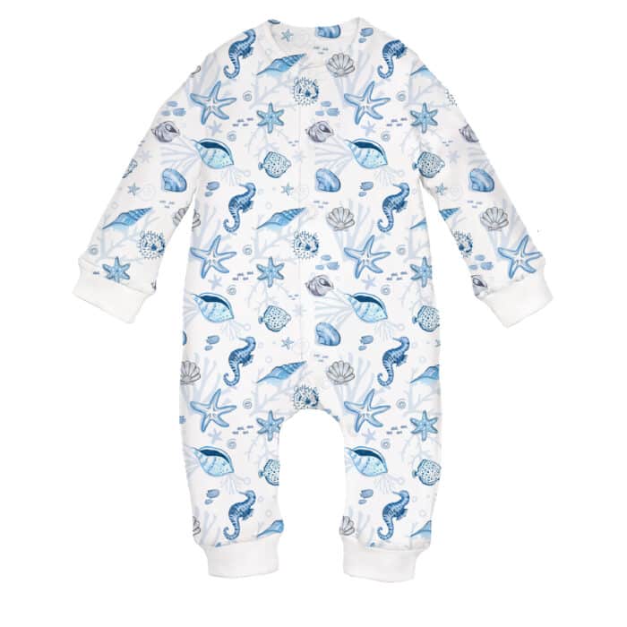 Little pie onesie pyjama Sea blue