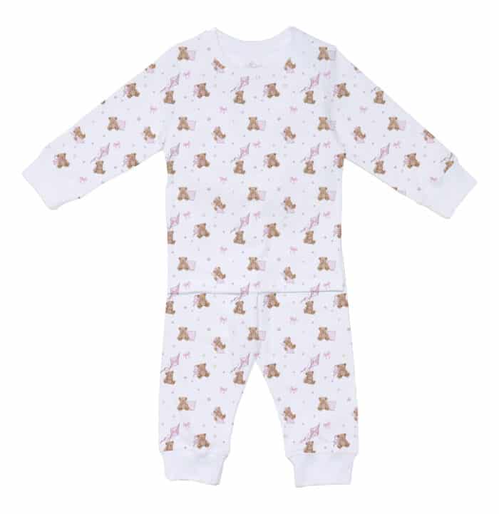 Little pie lange pyjama Teddy bear pink