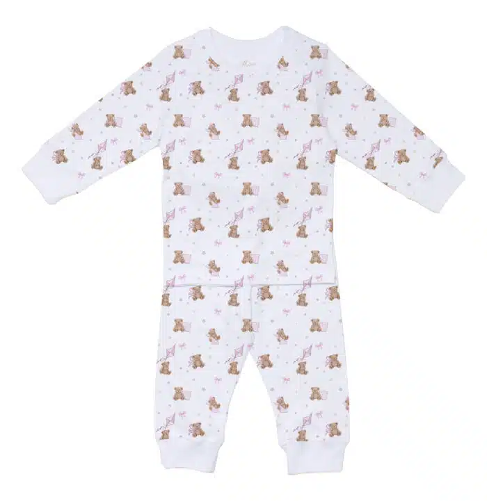 Little pie lange pyjama Teddy bear pink