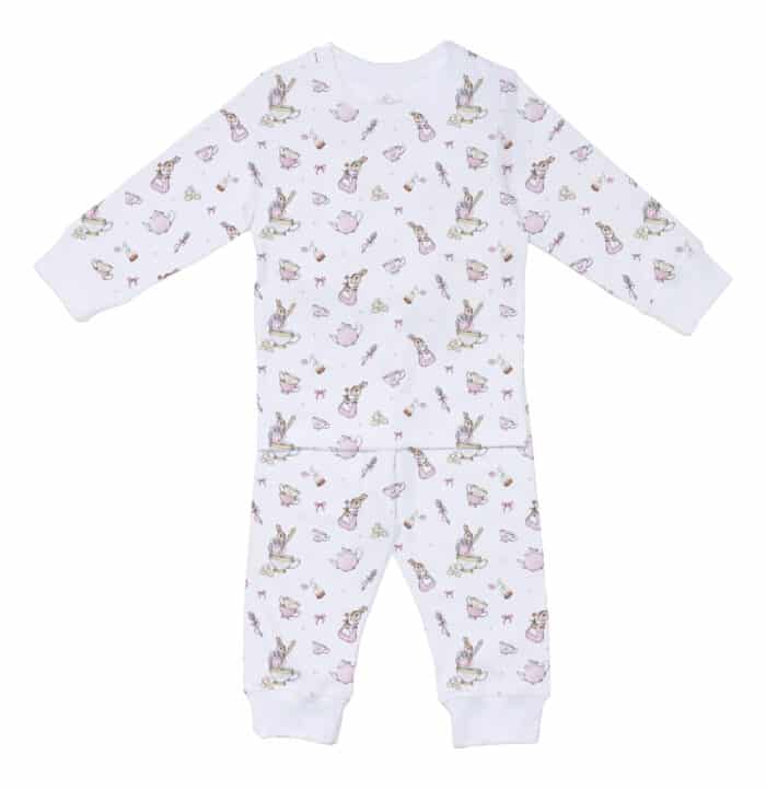 SALE Little pie lange pyjama Rabbit pink