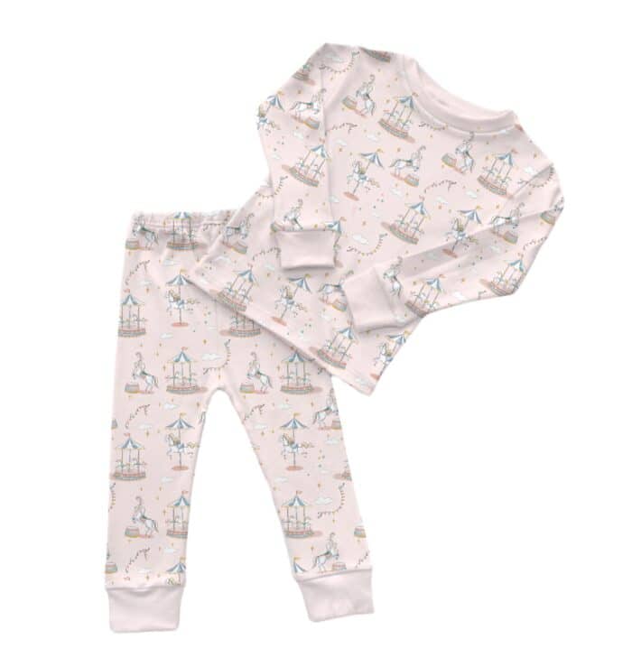 SALE Little pie lange pyjama Carousel pink
