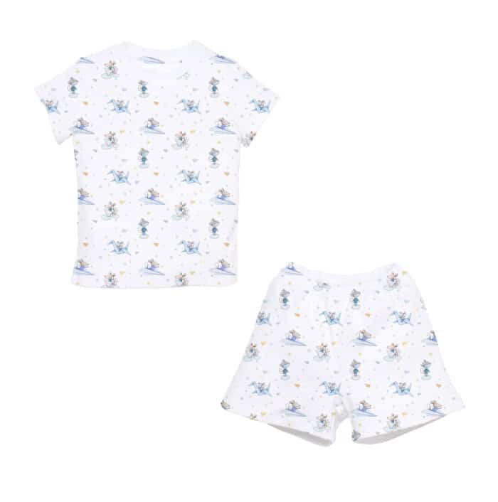 SALE Little pie korte pyjama Cute mouse blue