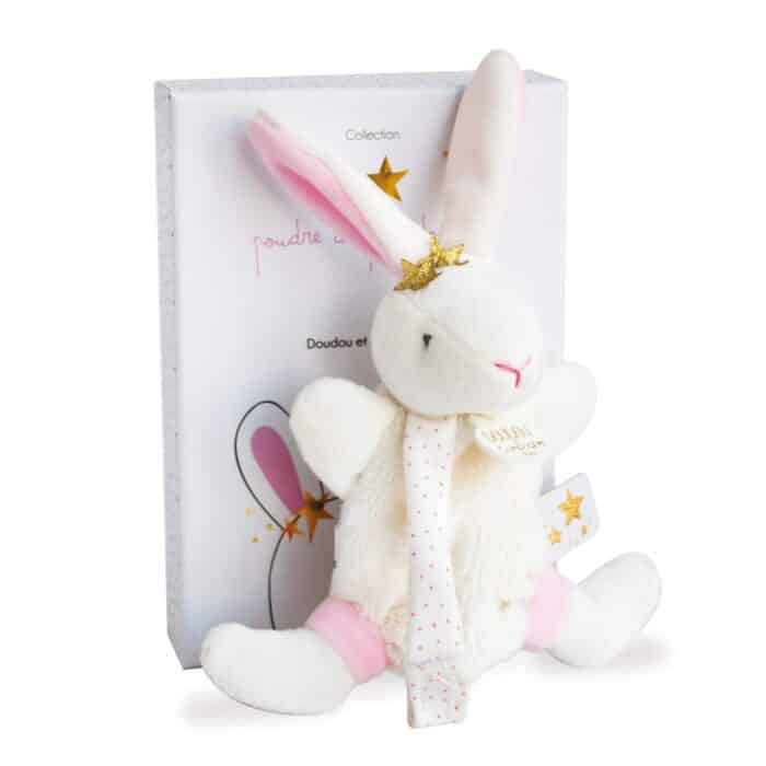 Doudou rabbit flowers speendoekje roze