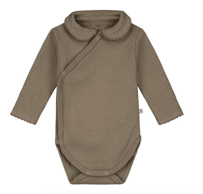 SALE Mats&merthe romper lange mouw Charlotte taupe