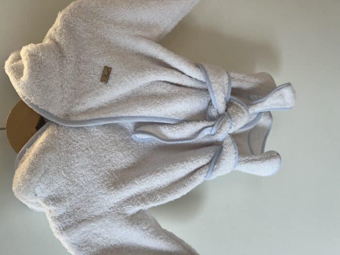 SALE Purete basis badjas wit/blauw