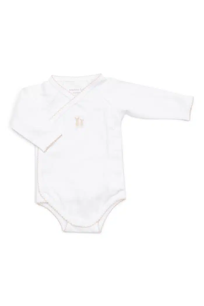 Poetree romper overslag wit/camel