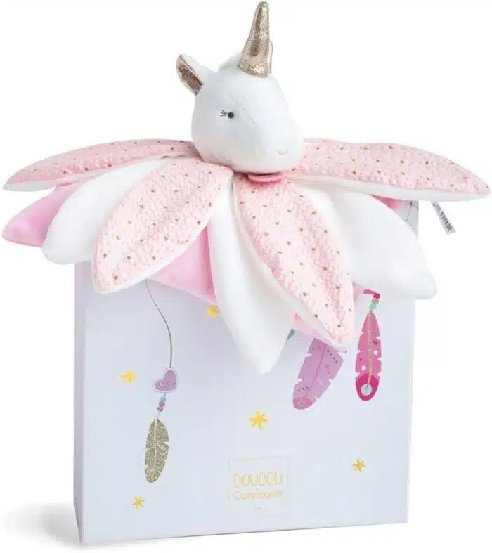 Doudou unicorn tuttel roze