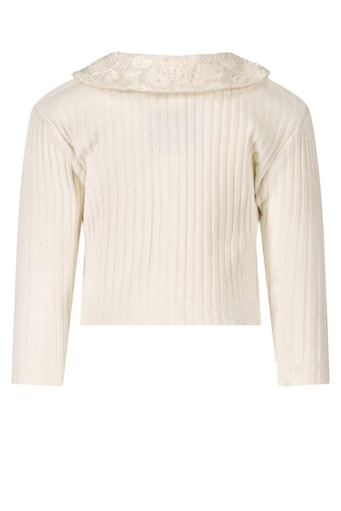 Le chic vestje met rib beige - Afbeelding 2