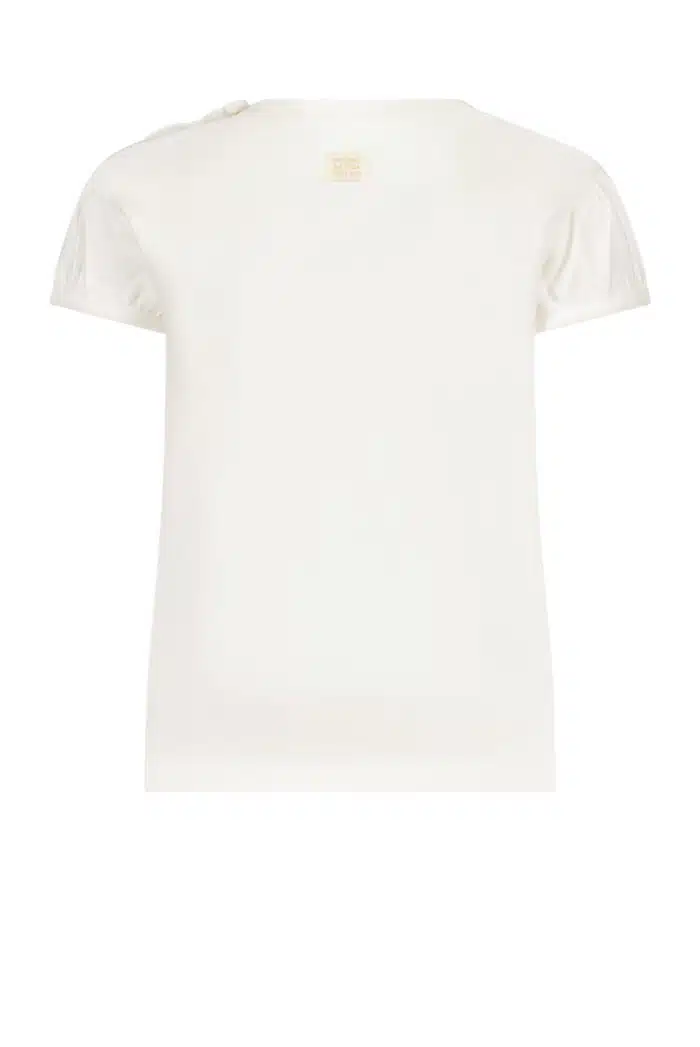 Le chic t-shirt met details creme - Afbeelding 2