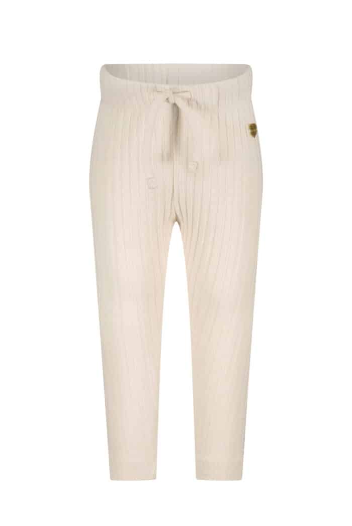 Le chic broekje met rib beige
