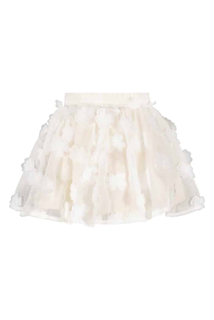 Le chic rokje met bloemen off white - Afbeelding 2