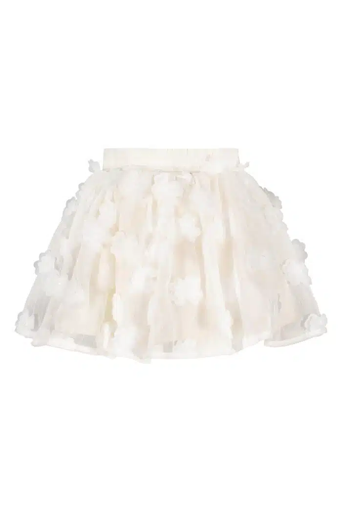 Le chic rokje met bloemen off white - Afbeelding 2