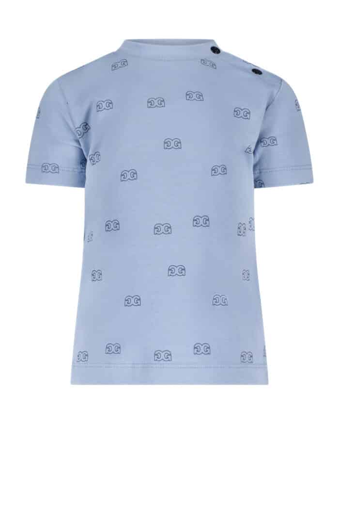 Le chic garçon t-shirt met logo print blauw