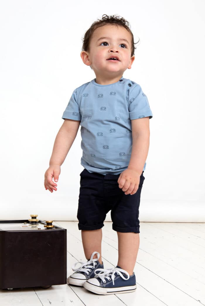 Le chic garçon t-shirt met logo print blauw - Afbeelding 3