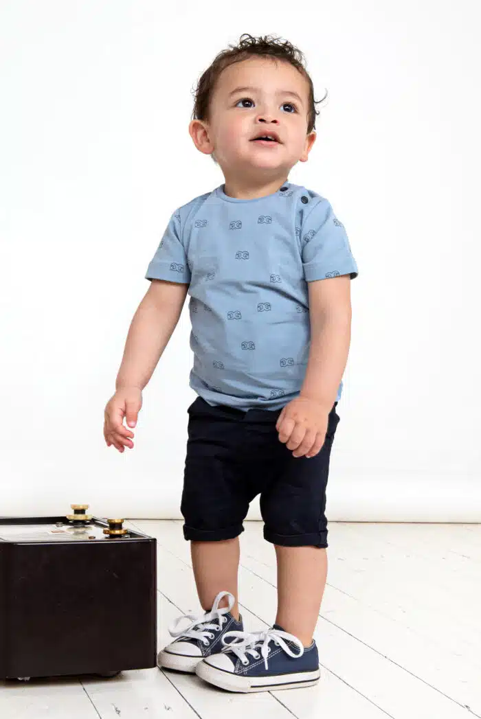 Le chic garçon t-shirt met logo print blauw - Afbeelding 3