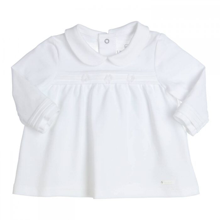 Gymp baby shirt met strikjes wit