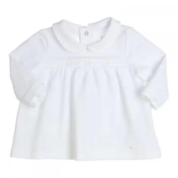 Gymp baby shirt met strikjes wit