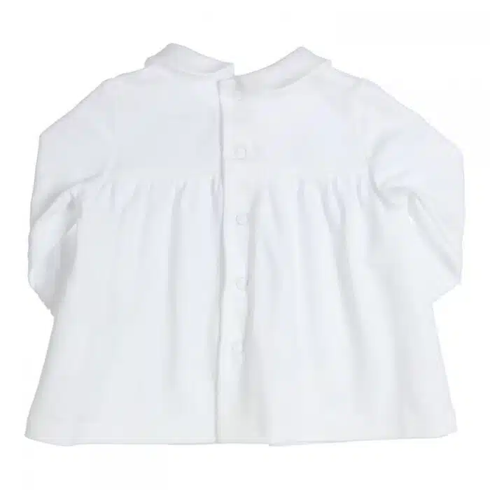 Gymp baby shirt met strikjes wit - Afbeelding 2