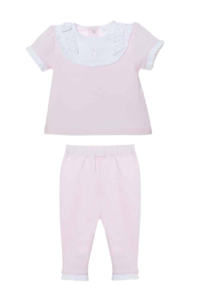 Patachou set met strikken en stras roze