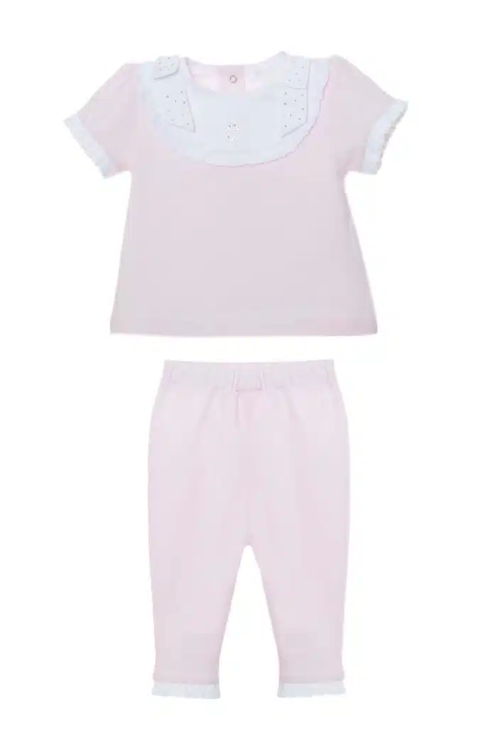 Patachou set met strikken en stras roze
