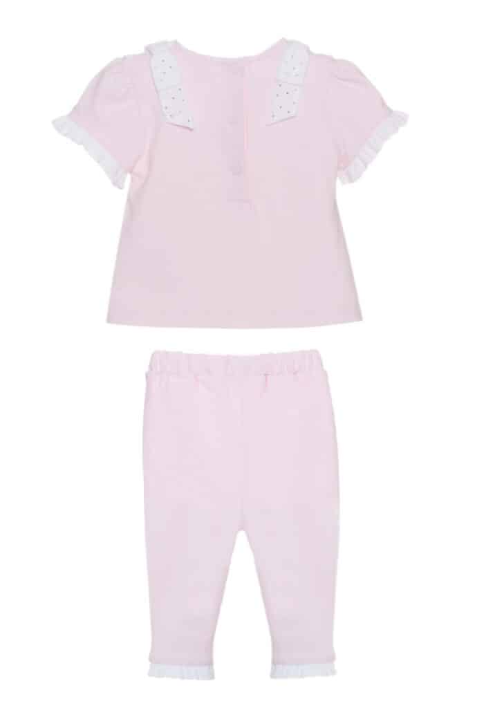 Patachou set met strikken en stras roze - Afbeelding 3