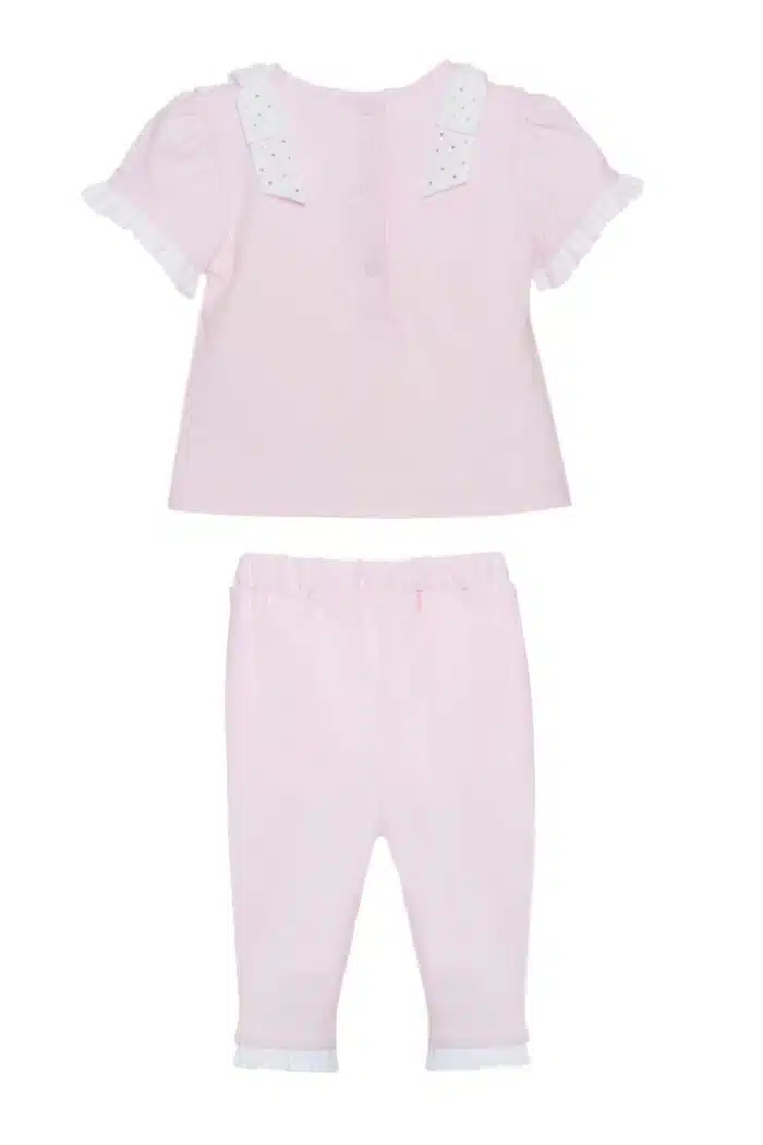 Patachou set met strikken en stras roze - Afbeelding 3