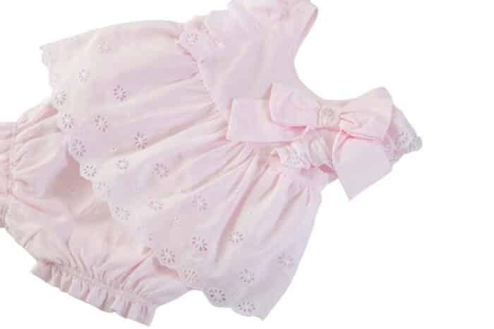 SALE Patachou setje met broderie en strik roze - Afbeelding 2