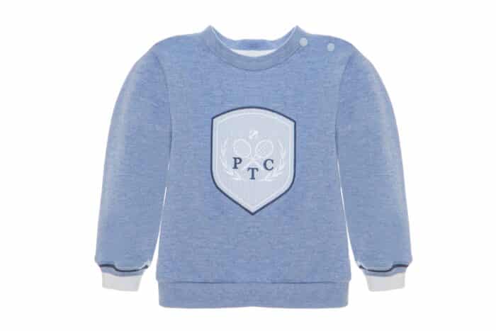 Patachou trui 'ptc' jeans blauw