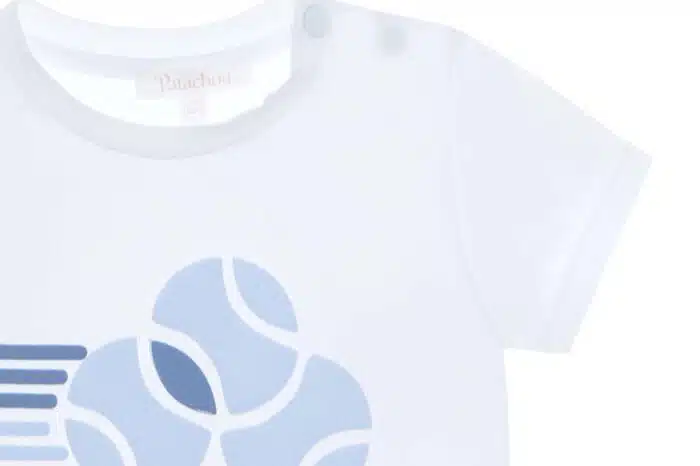Patachou t-shirt met tennisbal wit/blauw - Afbeelding 2