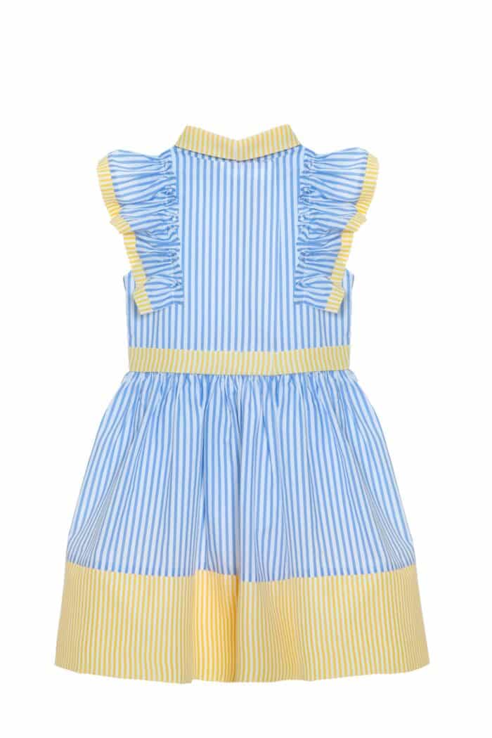 Patachou jurk met streep blauw/geel - Afbeelding 3