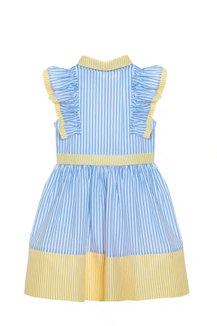 Patachou jurk met streep blauw/geel - Afbeelding 3