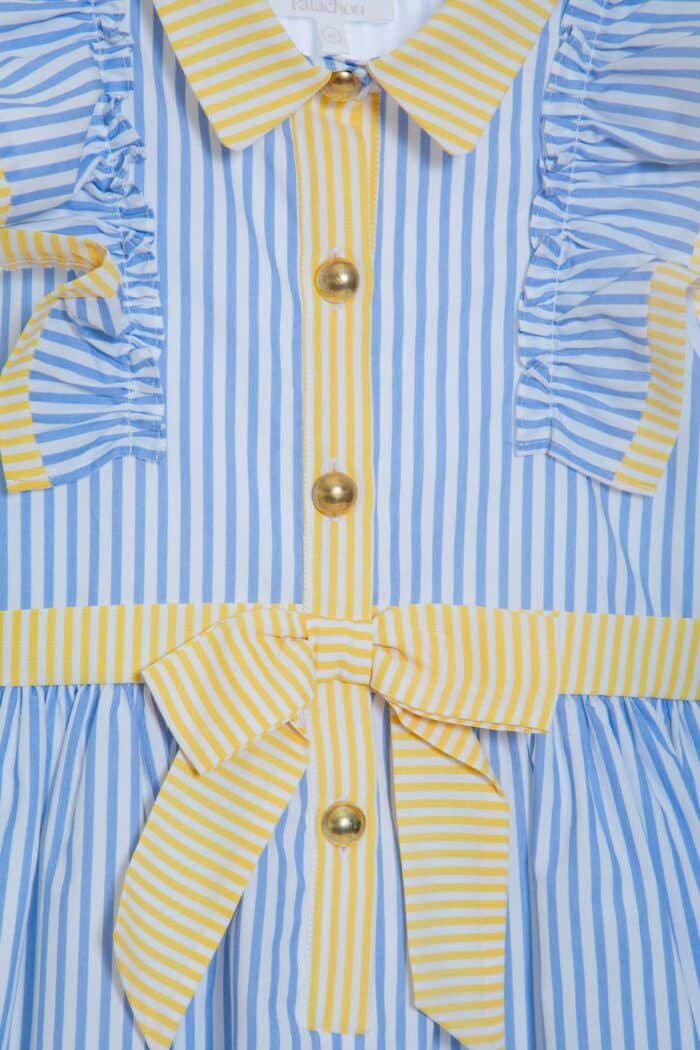Patachou jurk met streep blauw/geel - Afbeelding 2