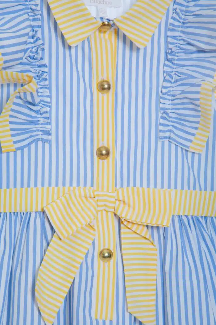 Patachou jurk met streep blauw/geel - Afbeelding 2